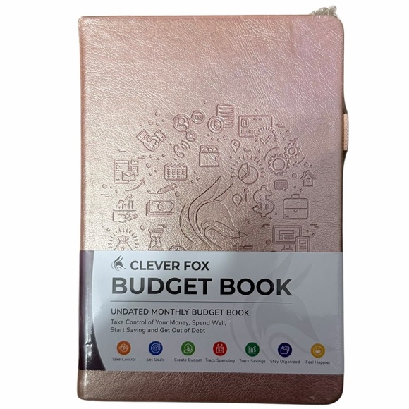NWT/Clever Fox/Budget Book/ROSE GOLD/5.3" X 7.7"/12 months (8 pages per month) - Picture 2 of 8